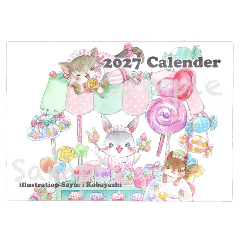 2027年 壁掛けカレンダー(小林さゆり)