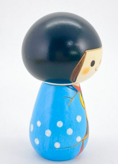 おかっぱさん・水玉 こけし