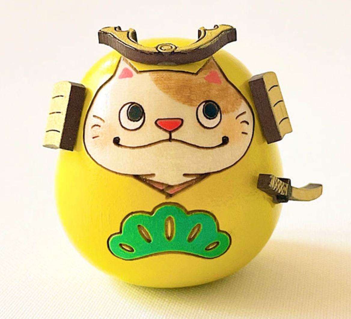 ねこ武者 松 こけし