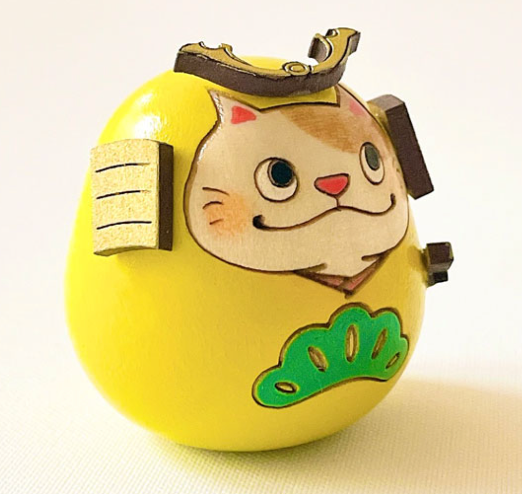 ねこ武者 松 こけし
