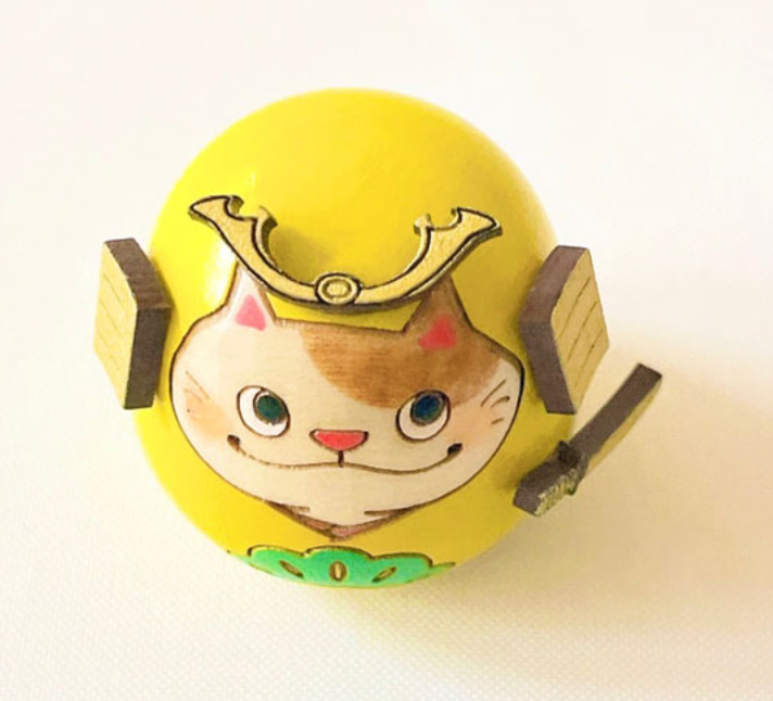ねこ武者 松 こけし