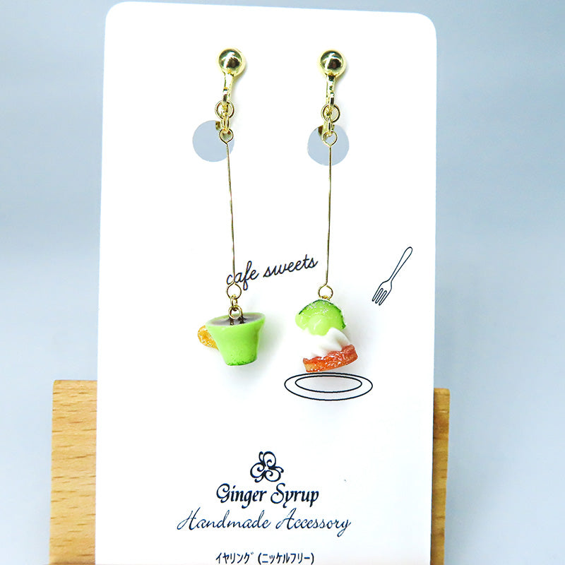 -cafe sweets- メロンクリームタルト イヤリング