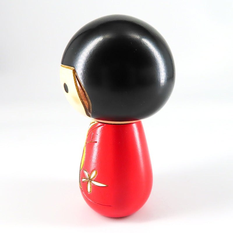 おかっぱさん・白い花 こけし