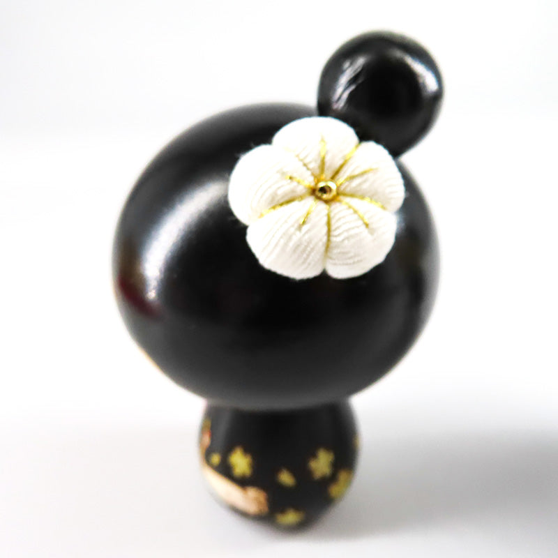 和装ウェディングこけし 黒(台・屏風込み)