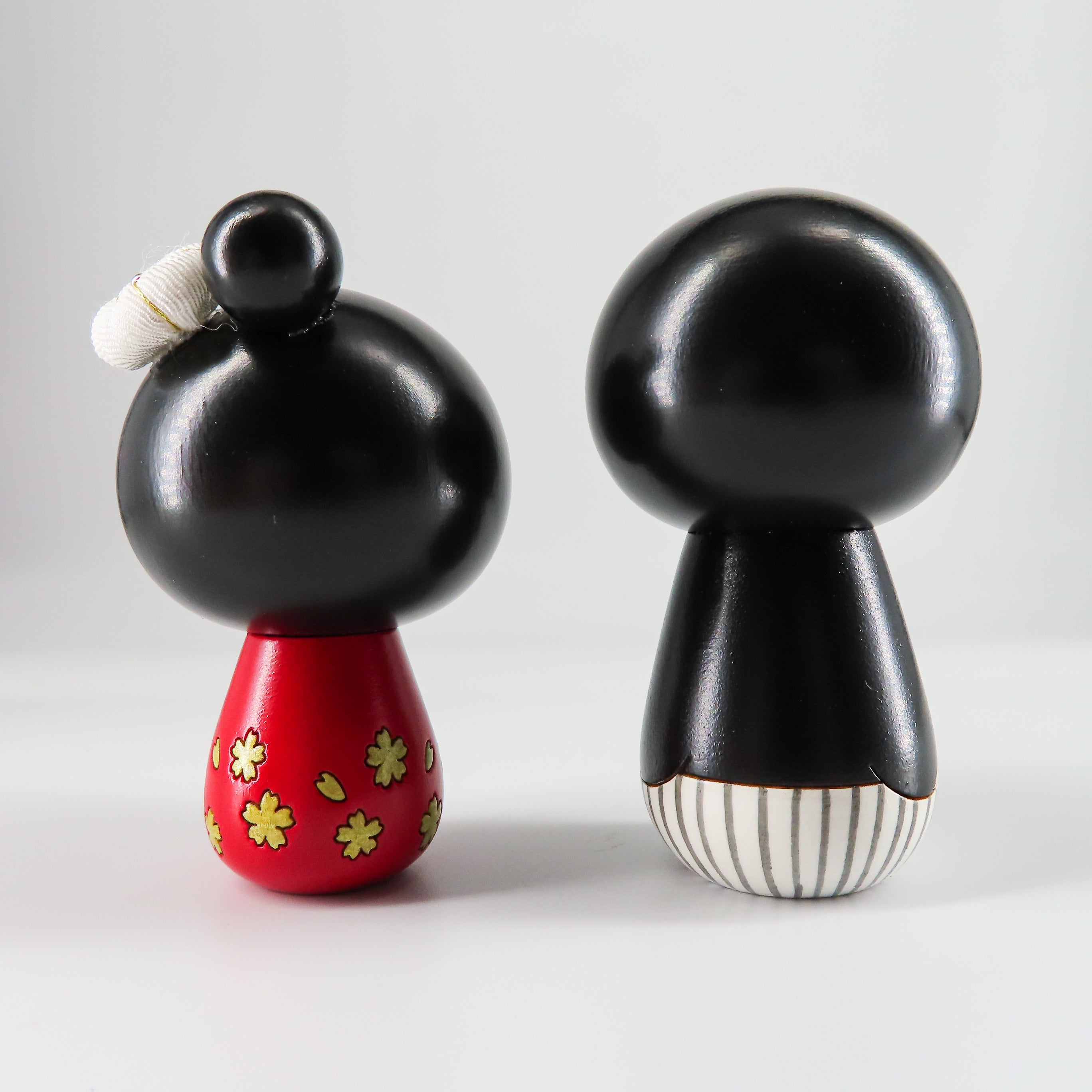 和装ウェディングこけし 赤(台・屏風込み)