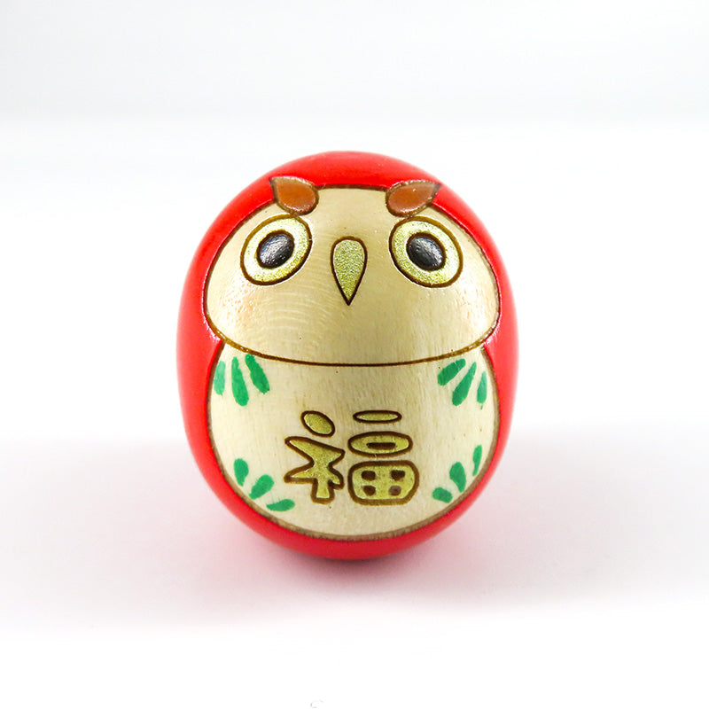 たまごこけし【福ふくろう 赤】