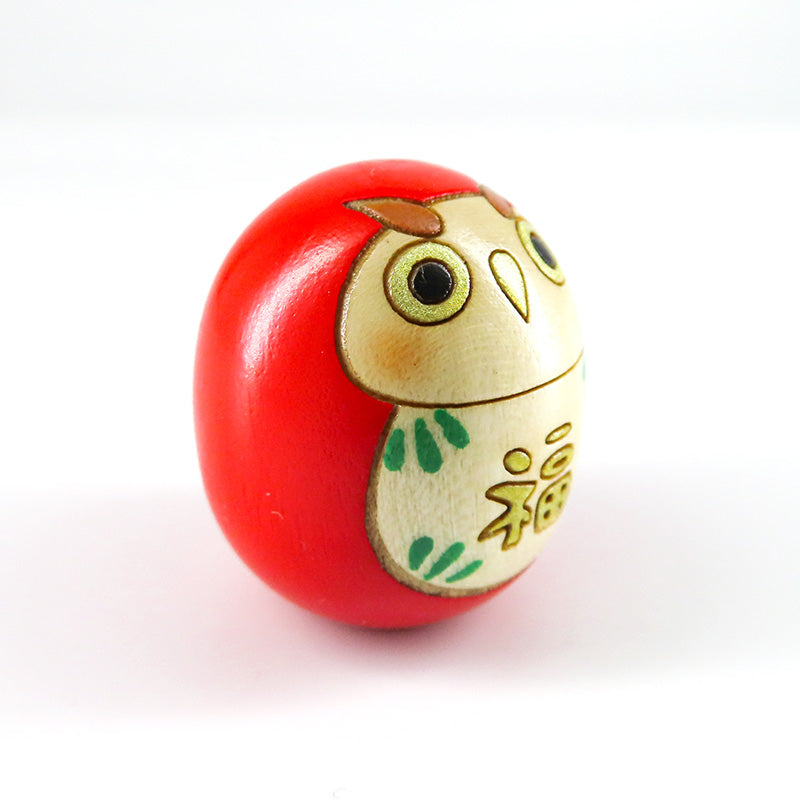 たまごこけし【福ふくろう 赤】