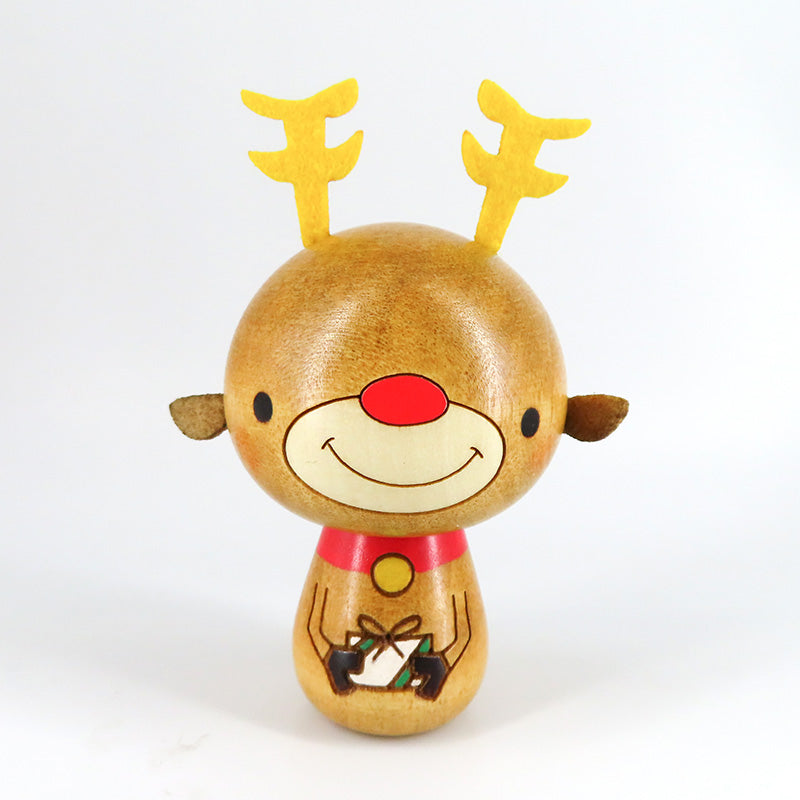クリスマス こけし 【 トナカイ君 】