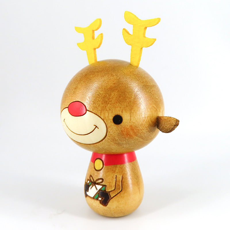 クリスマス こけし 【 トナカイ君 】