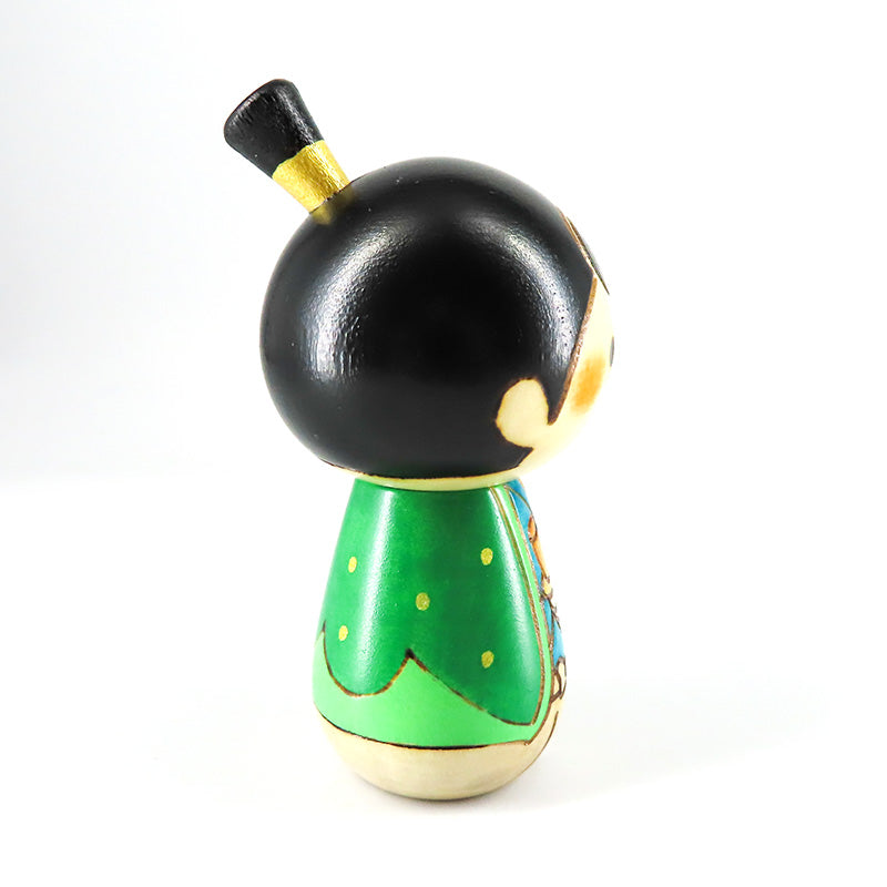 サムライ君・緑 こけし