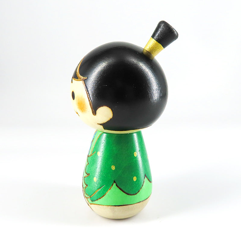 サムライ君・緑 こけし