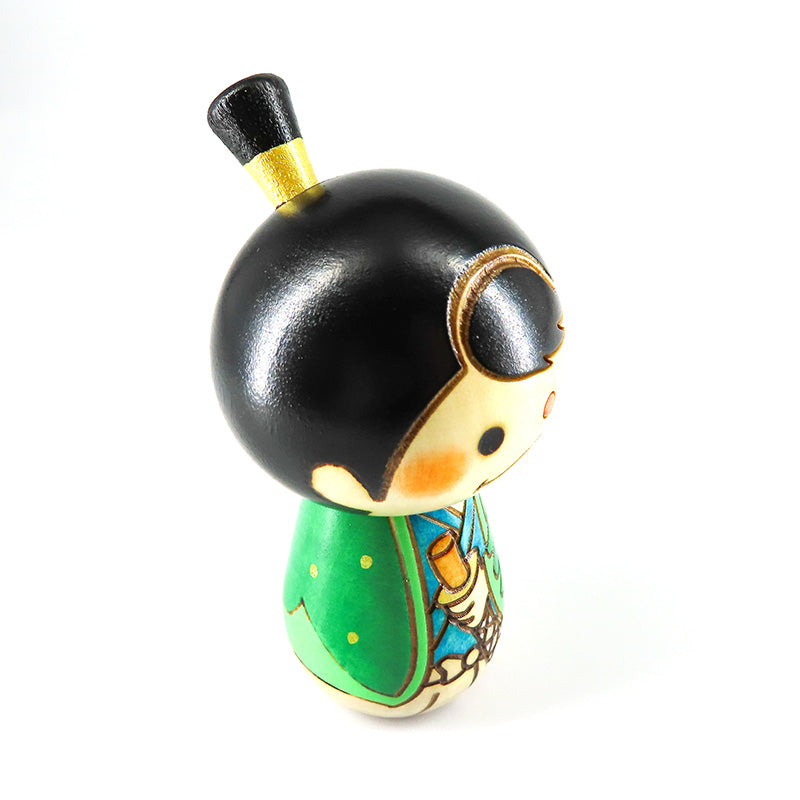 サムライ君・緑 こけし