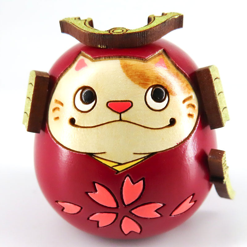 ねこ武者 桜 こけし