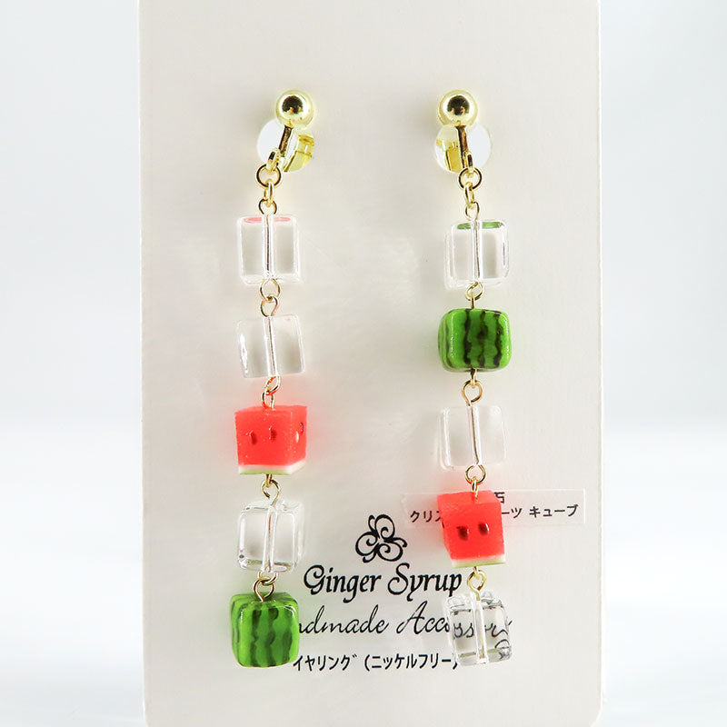 -スイカ氷- イヤリング