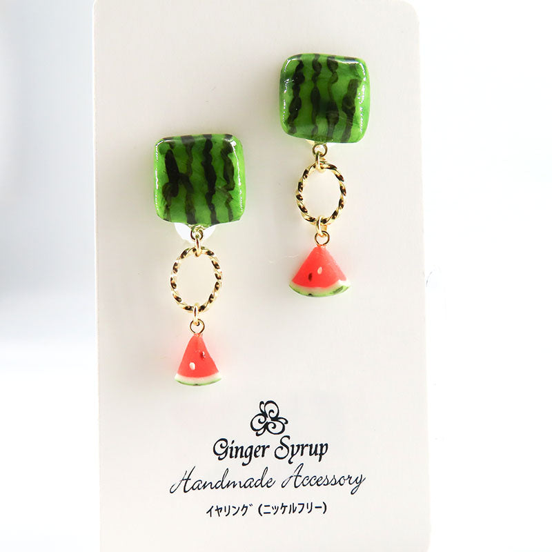 -ココメロ スイカ- イヤリング