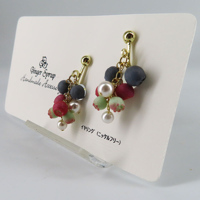 -鈴なりブルーベリー- イヤリング