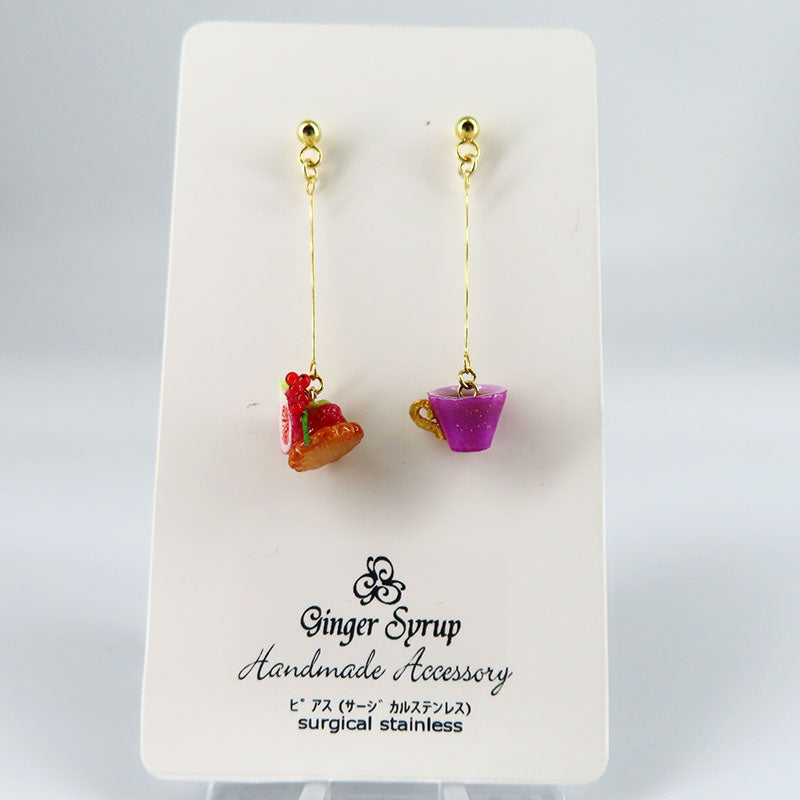 -cafe sweets- いちじく&ぶどうタルト ピアス