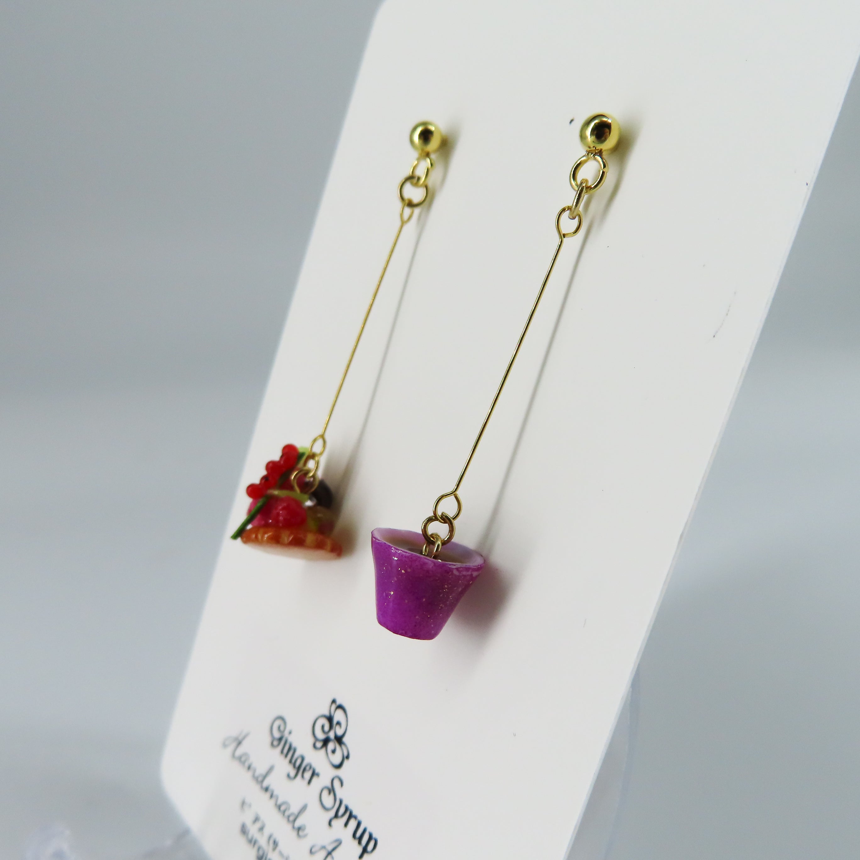 -cafe sweets- いちじく&ぶどうタルト ピアス