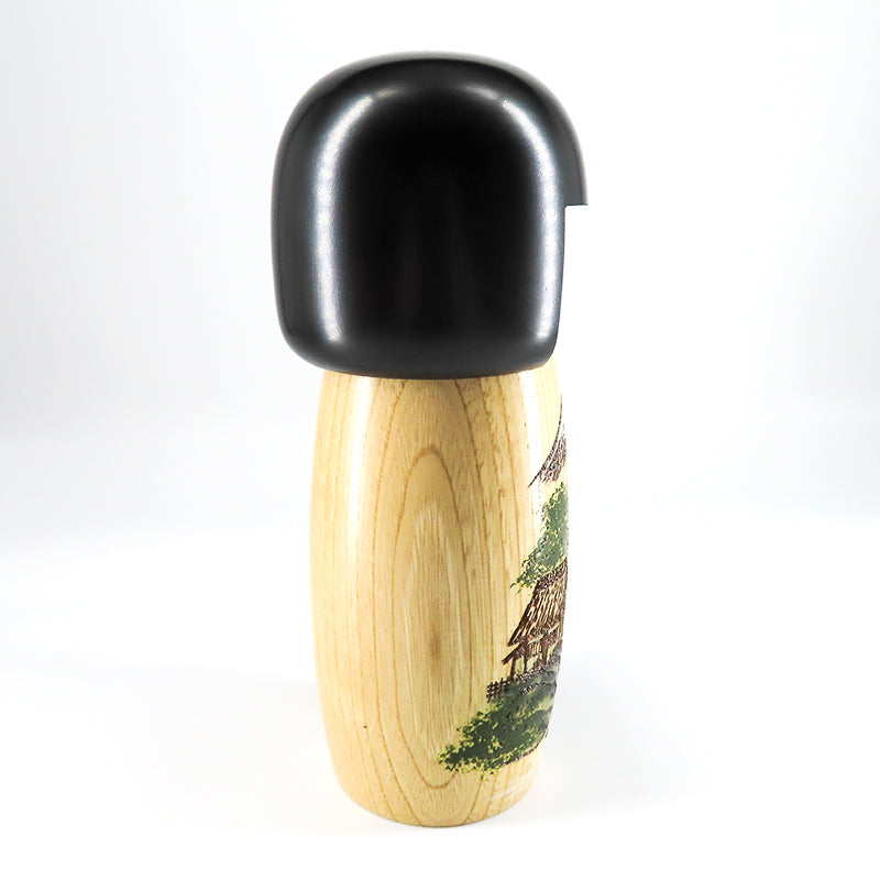 卯三郎こけし 山水富士 sansui fuji kokeshi