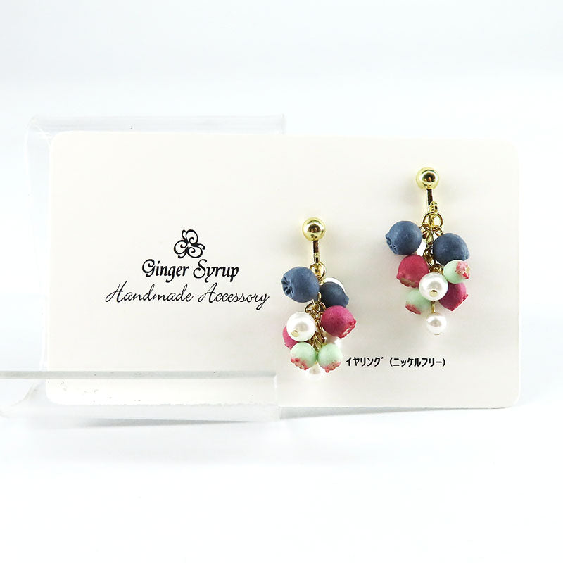 -鈴なりブルーベリー- イヤリング