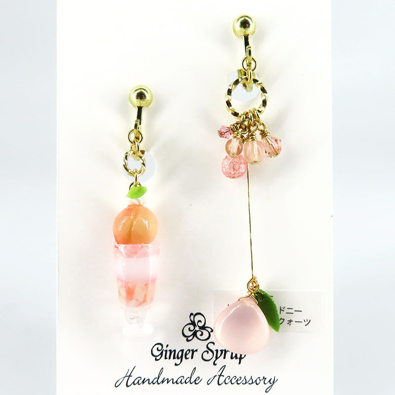 -Peach parfait- イヤリング