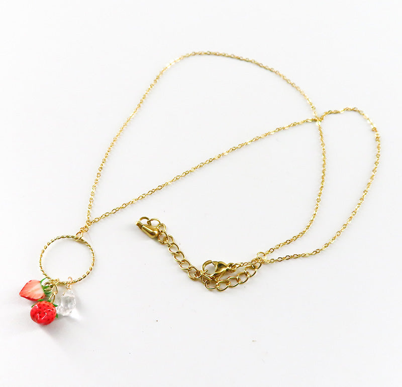 -ゆらゆら苺- ネックレス