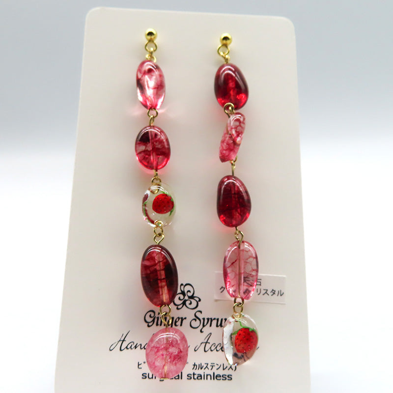 -strawberry candy - 5連 ピアス
