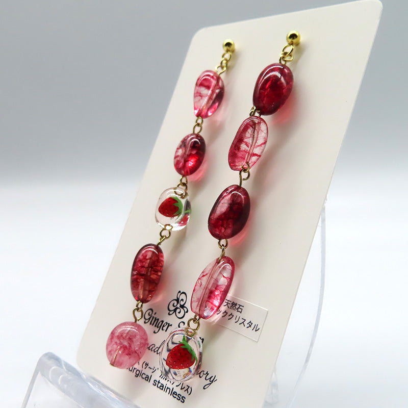 -strawberry candy - 5連 ピアス