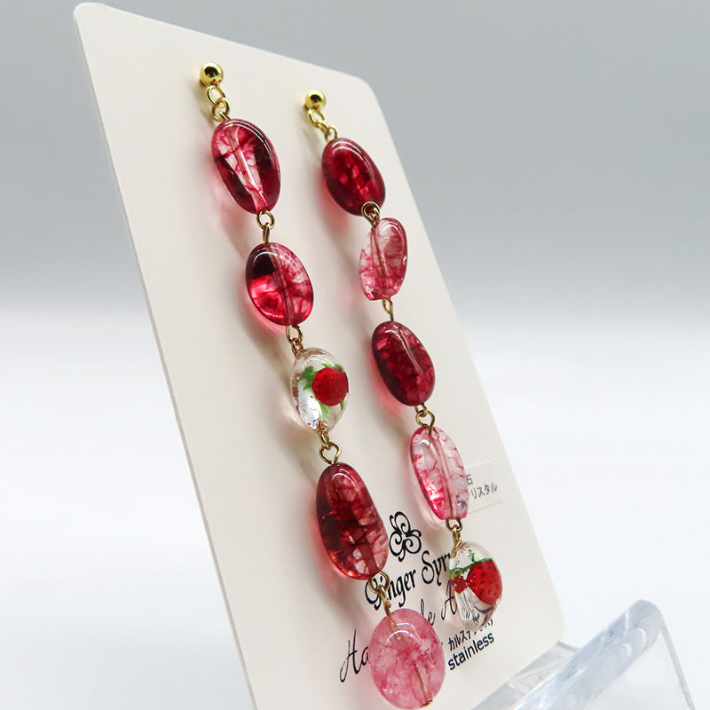 -strawberry candy - 5連 ピアス