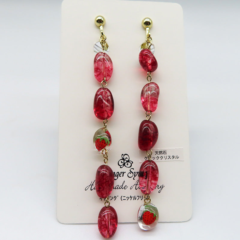 -strawberry candy - 5連 ピアス