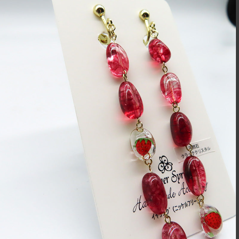 -strawberry candy- 5連 イヤリング