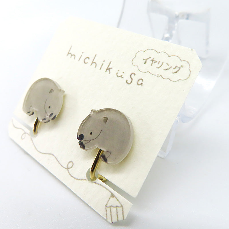 アニマルイヤリング ウォンバット