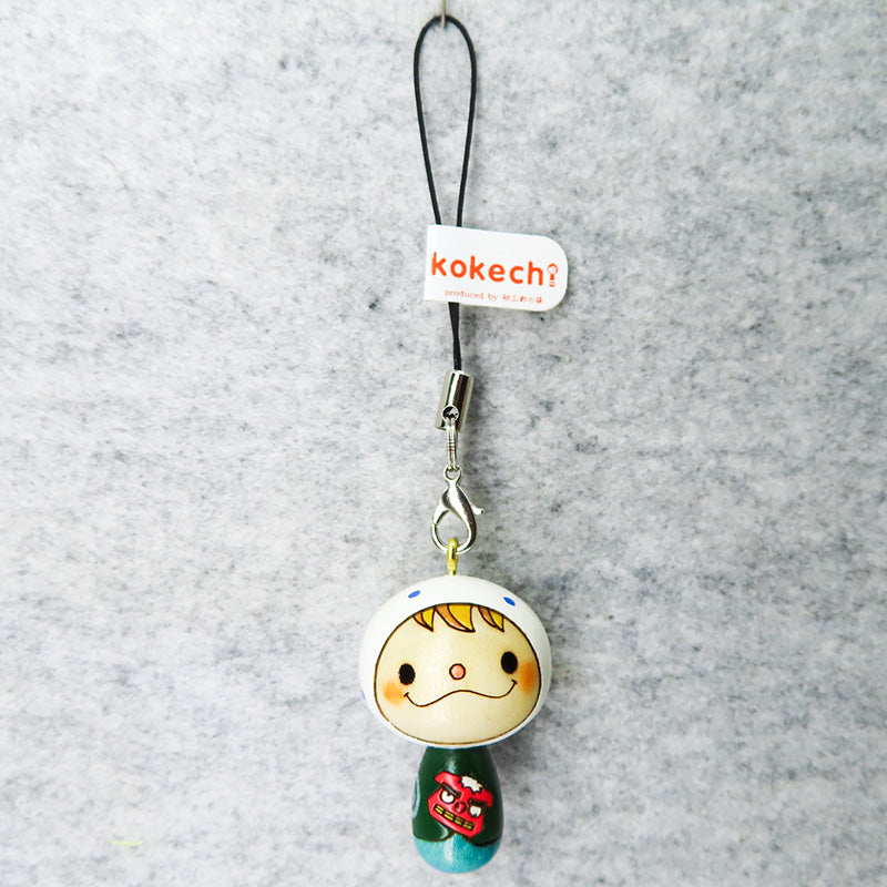 こけし 獅子舞 くんストラップ