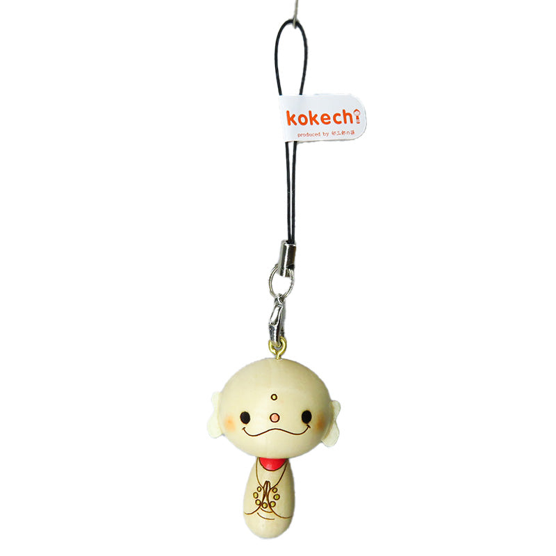 こけし お地蔵様(丸目)ストラップ