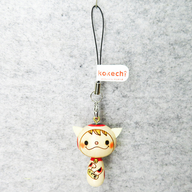 こけし 招き猫くんストラップ