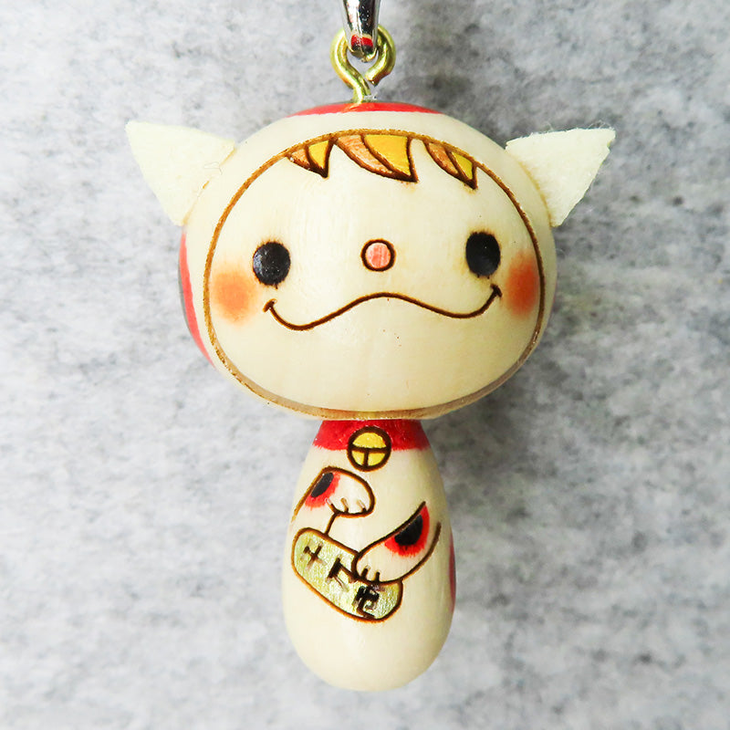 こけし 招き猫くんストラップ