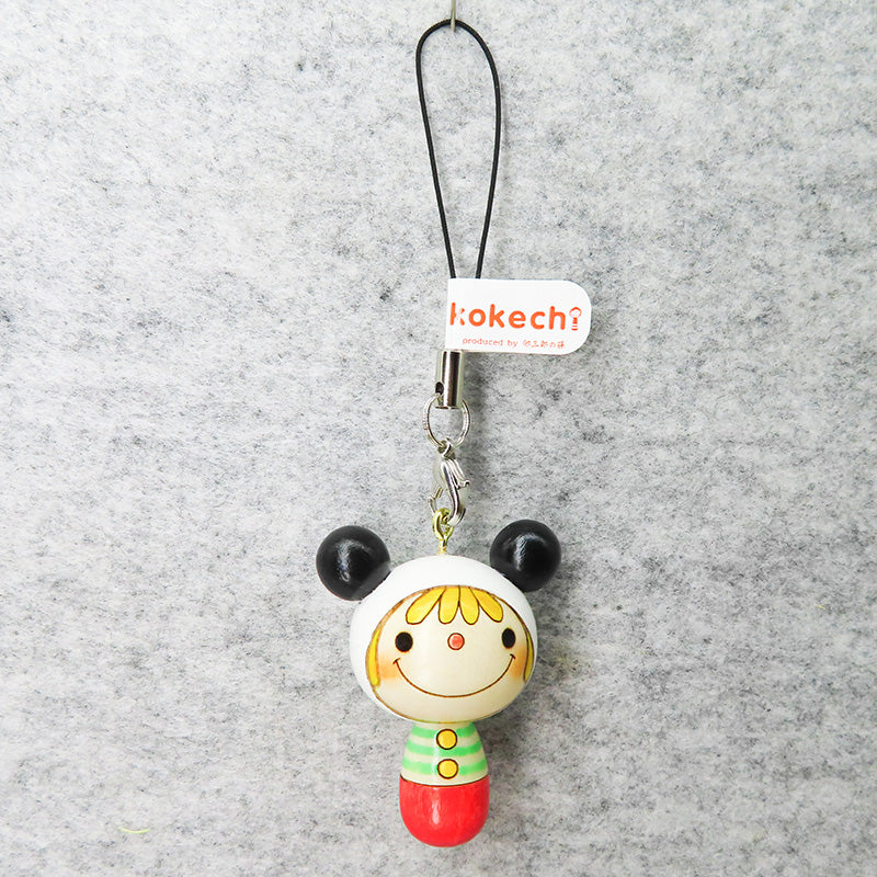 こけし パンダ の ルナストラップ