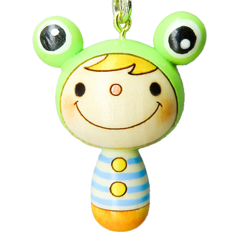 こけし カエル の ナルストラップ