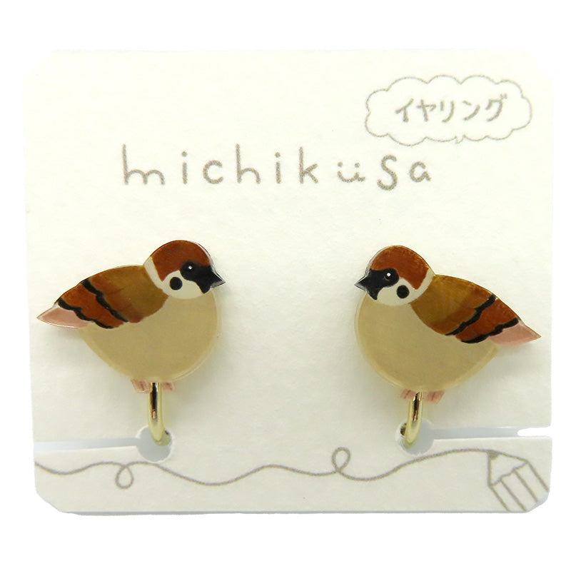 アニマルイヤリング スズメ