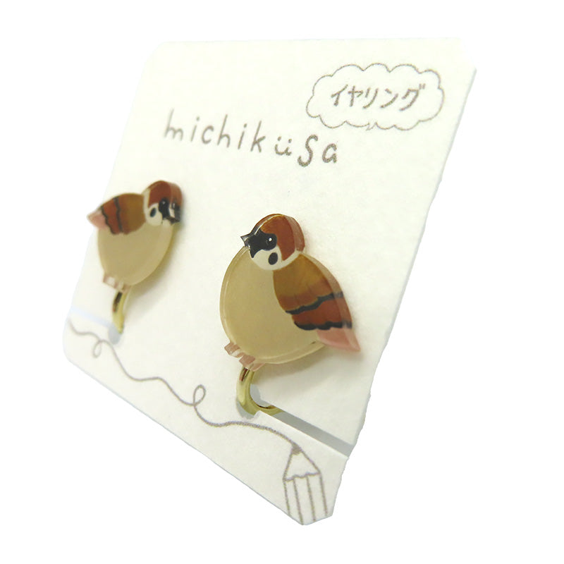 アニマルイヤリング スズメ