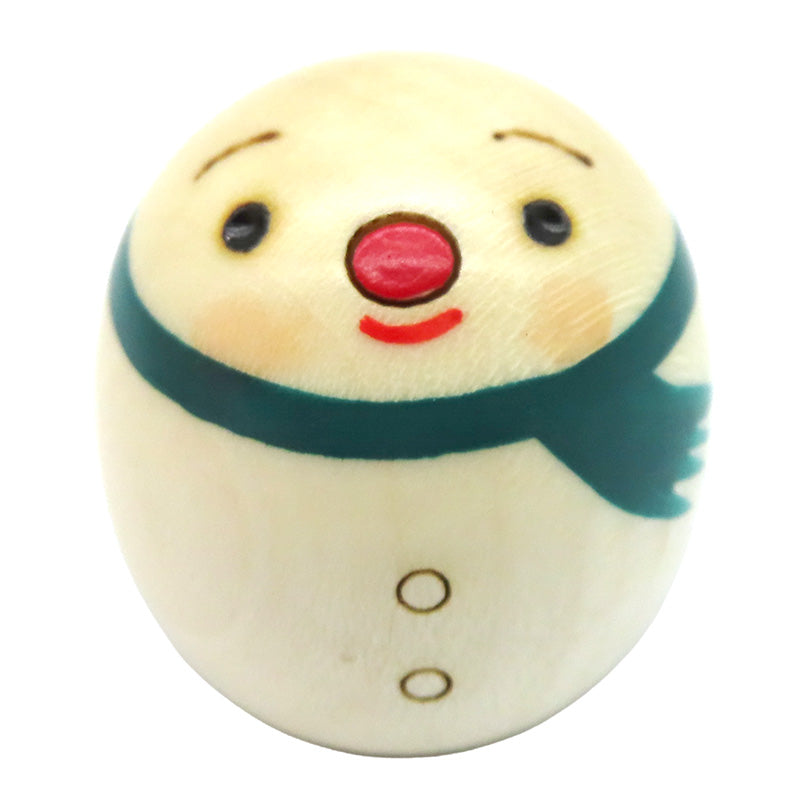 【クリスマス】卯三郎こけし スノーマン たまご型 豆 kokeshi
