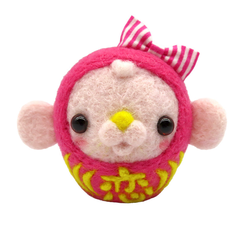 くるみちゃんだるま ピンク「恋」
