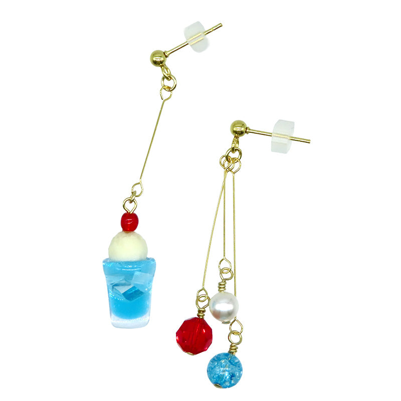 -cream soda- ICE blue ピアス