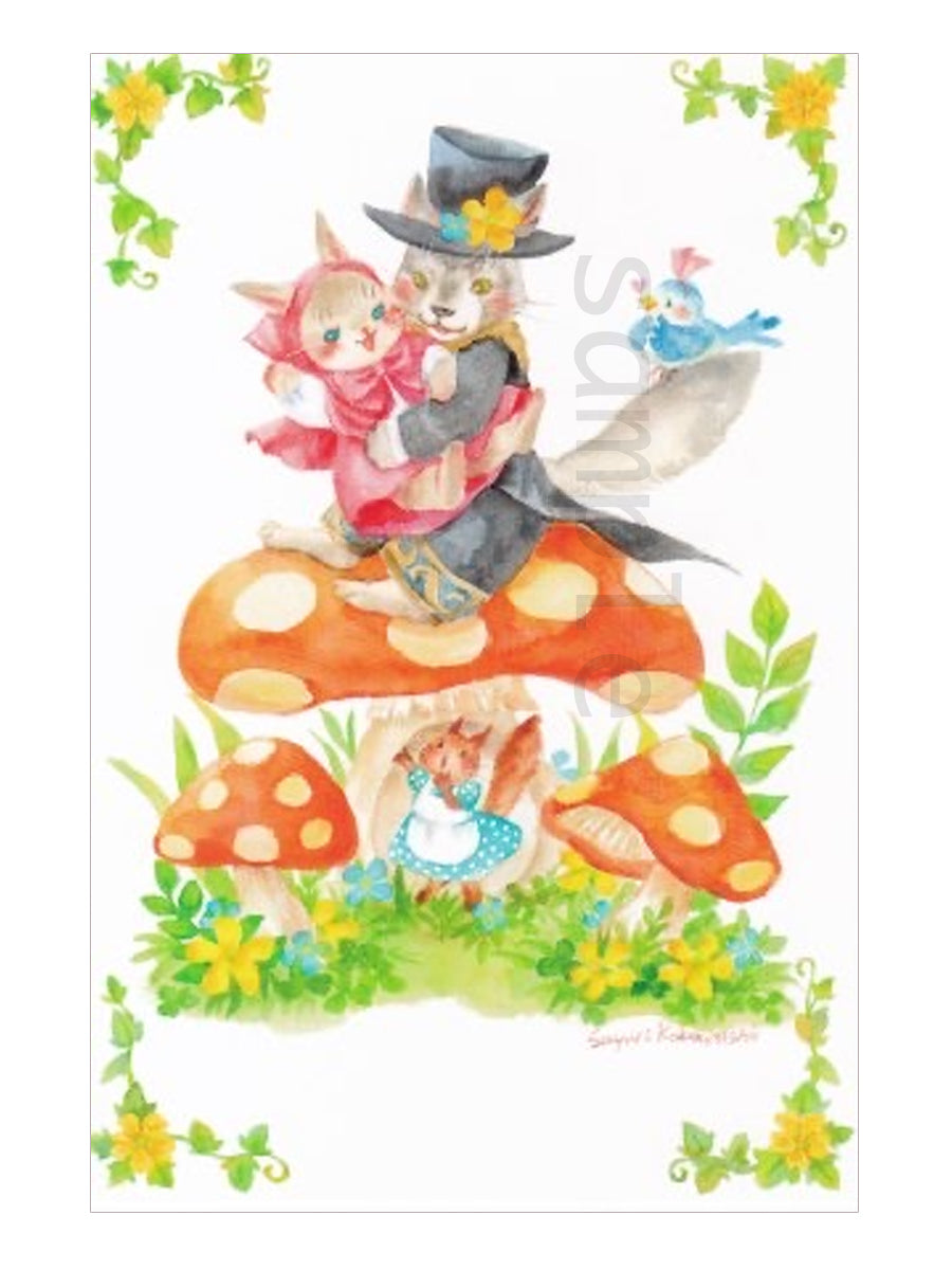 カゲマルデザイン アンデッド赤ずきんちゃん B2アートポスター 赤