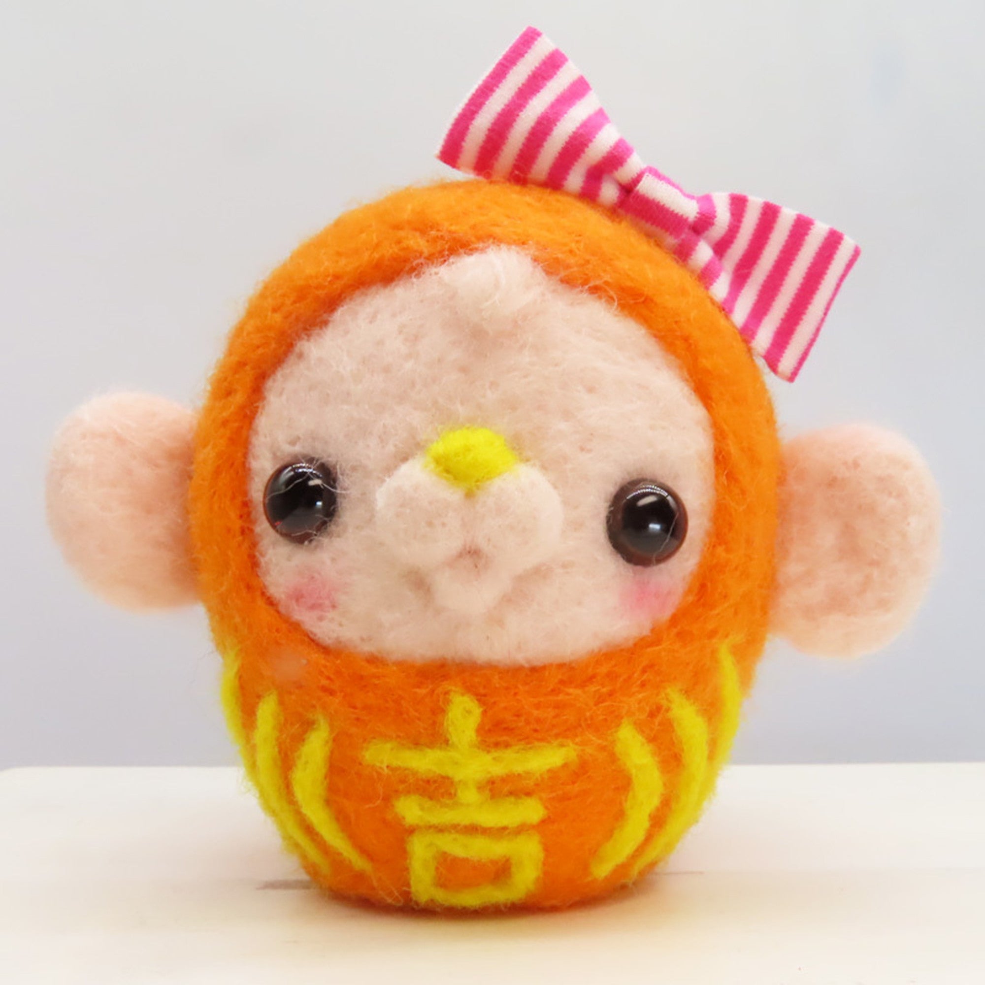 くるみちゃんだるま オレンジ「吉」