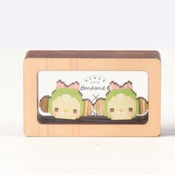 カクカクくるみちゃんピアス 緑