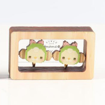 カクカクくるみちゃんイヤリング 緑