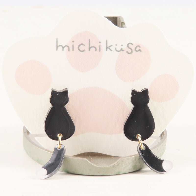ねこイヤリング クロ