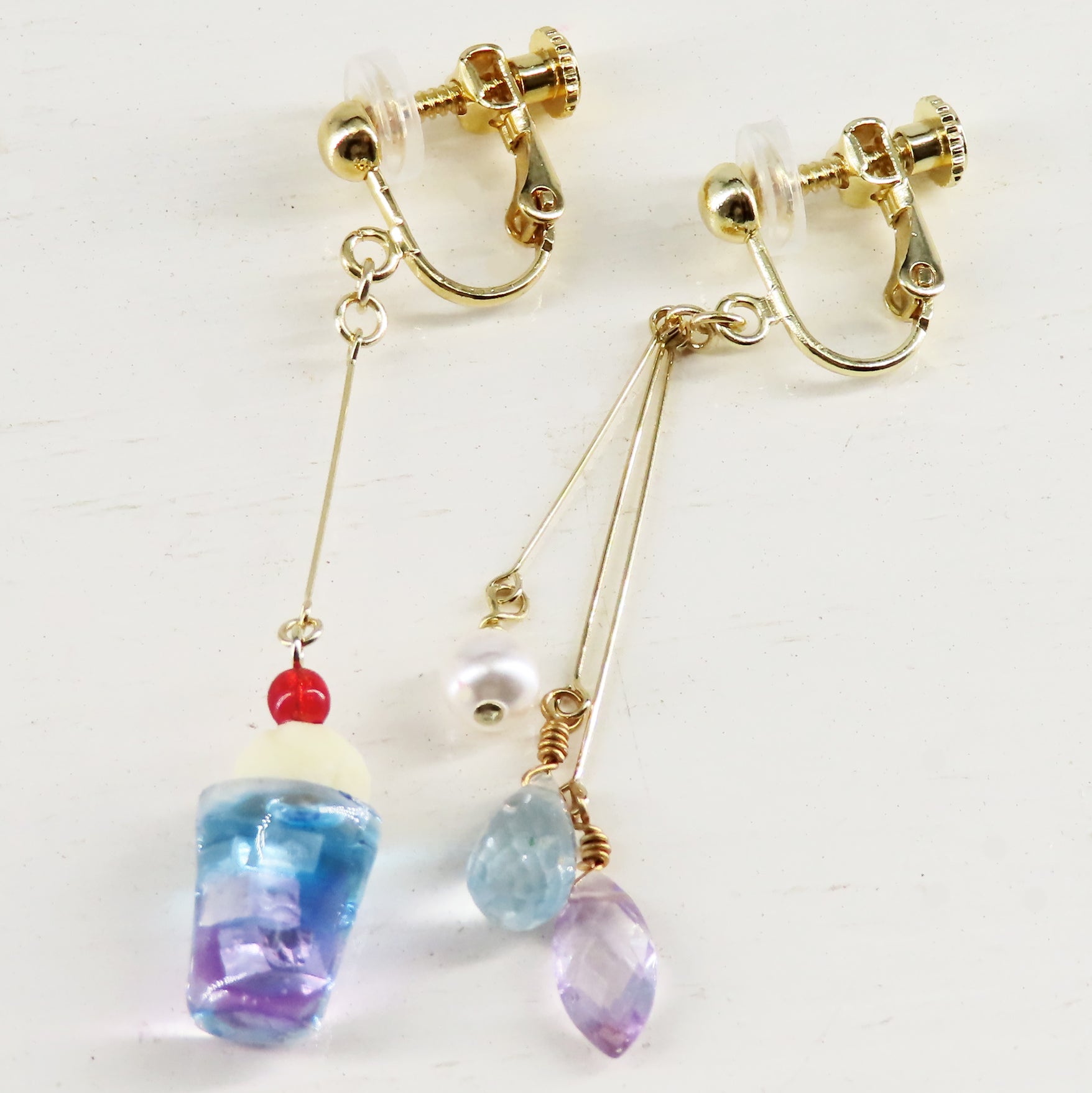 -cream soda- sky イヤリング