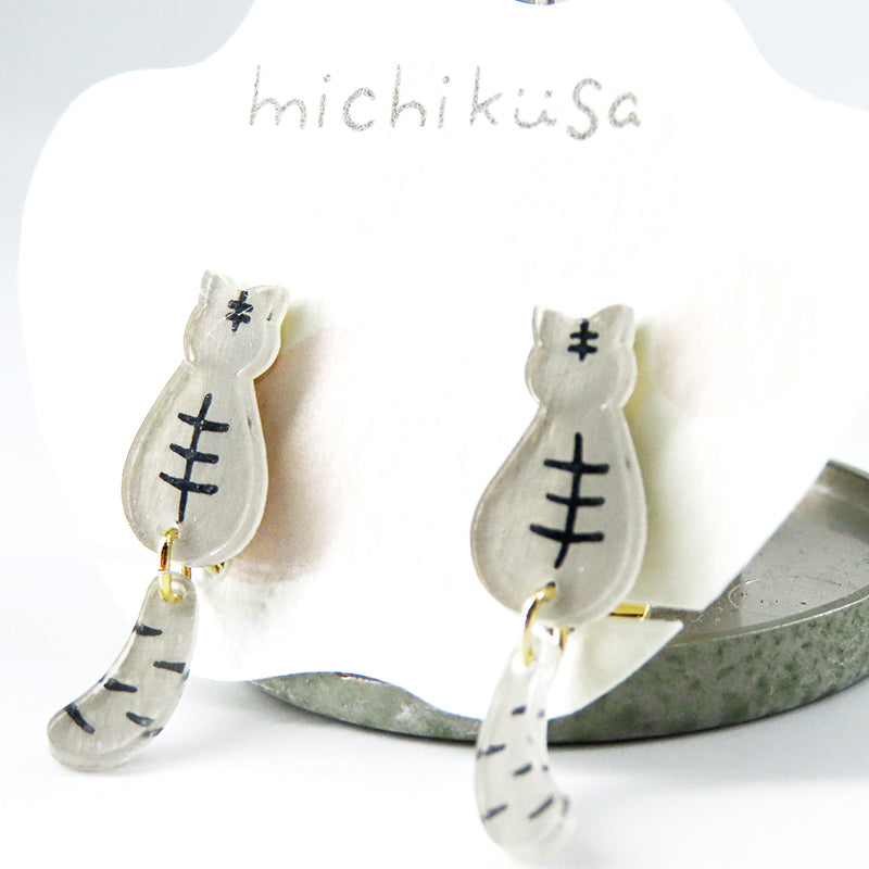 ねこイヤリング サバとら